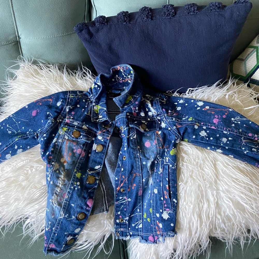 Denim splat jacket